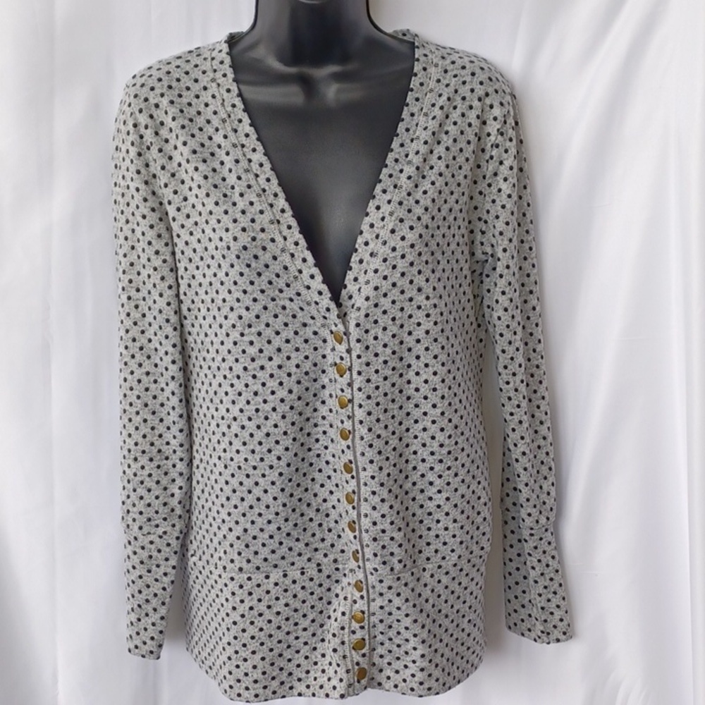 Hawthorne Polka-dot Snap Closure Cardigan